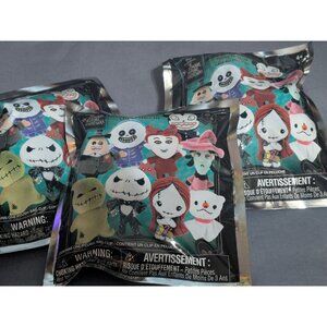 Nightmare Before Christmas Plush Bag Clip Lot of 3 NEW SEALED Blind Bags
